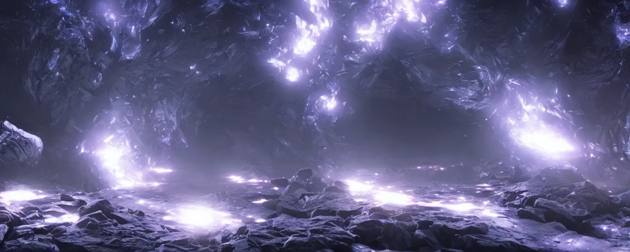 Image similar to a dark epic swirling galaxy, dark scifi, unreal engine, octane render, volumetric lighting