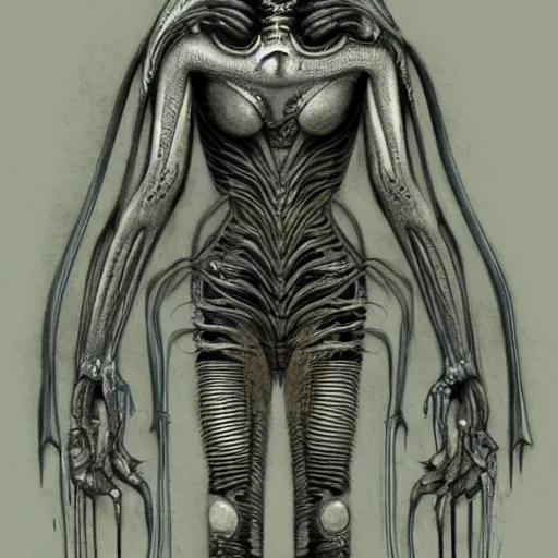 Image similar to giger, trending on deviantart