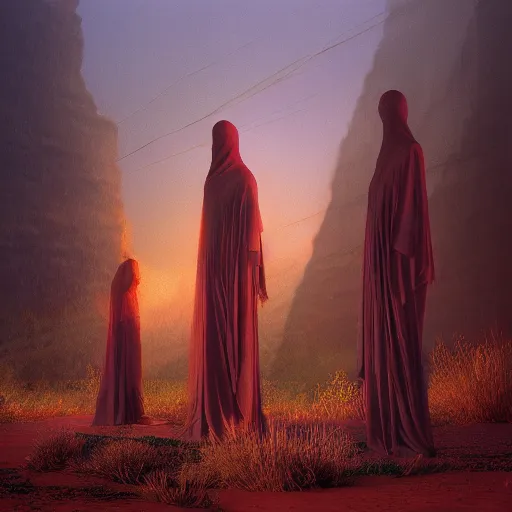 Image similar to doss veils, rendered in octane by Michael Whelan