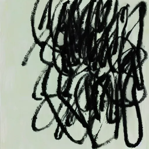 Prompt: ugly handwriting, painting by Cy Twombly