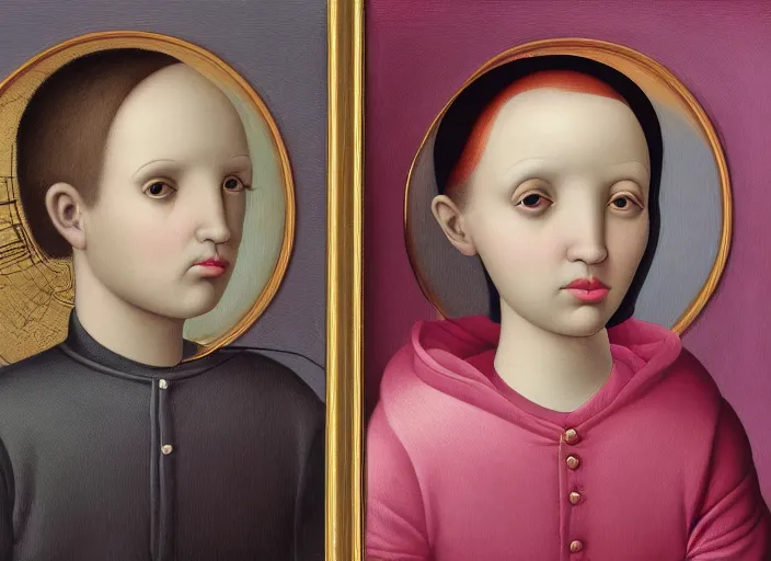 Image similar to a portrait of an inventor, lowbrow in the style of mark ryden and fra angelico,