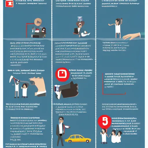 Prompt: infographic illustration of how to rob a bank