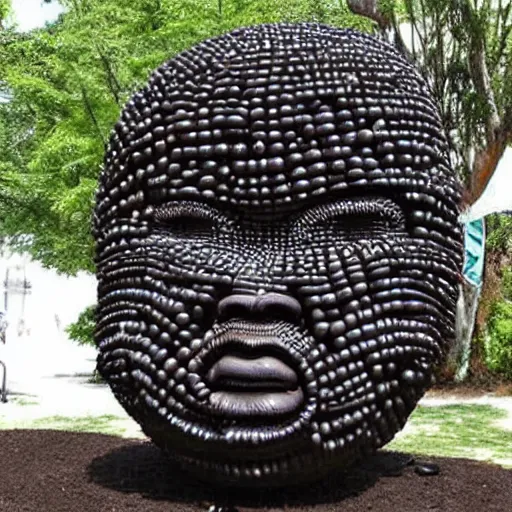 Image similar to : afro futuristic sculpture garden