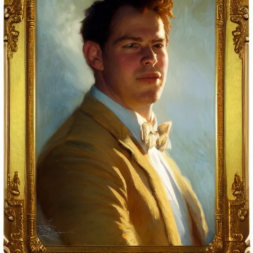 Image similar to detailed portrait of garfield in royal palace, spring light, painting by gaston bussiere, craig mullins, j. c. leyendecker