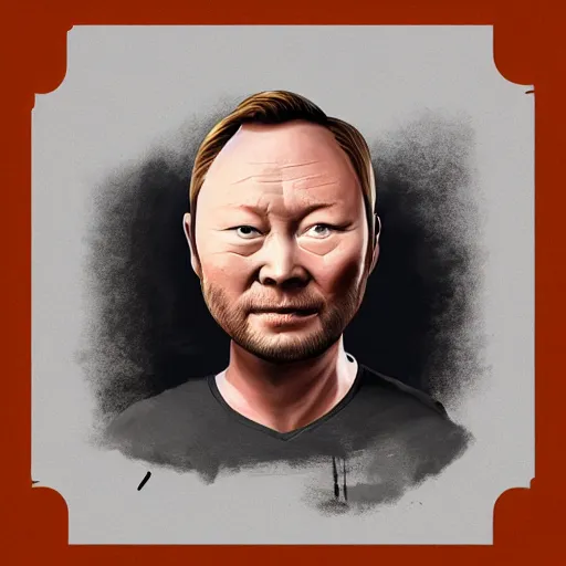 Prompt: limmy, trending on artstation