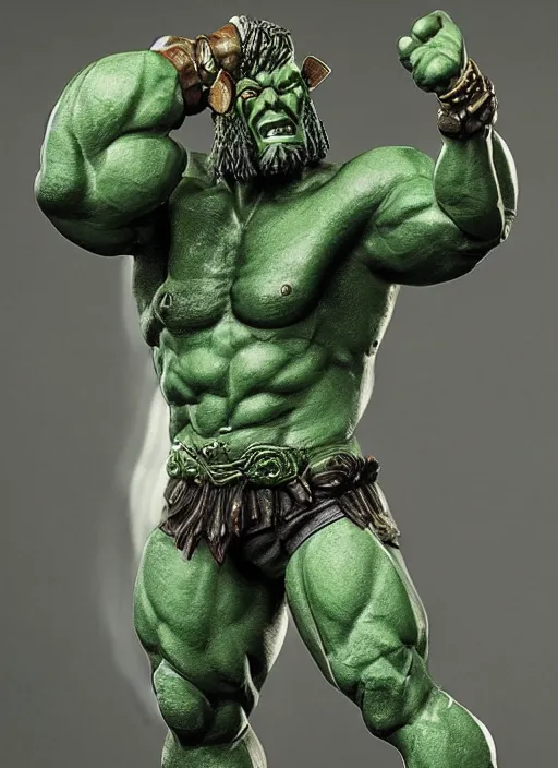 Image similar to Image on the store website, eBay, Wonderfully detailed 80mm Resin figure of a Muscular Orc Warrior with green skin .