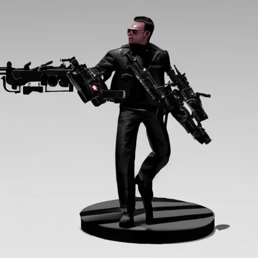 Image similar to a realistic t - 8 0 0 terminator mobster