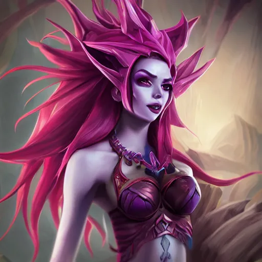 Image similar to league of legends, best friends, kai'sa and xayah, photorealism, hyperrealistic