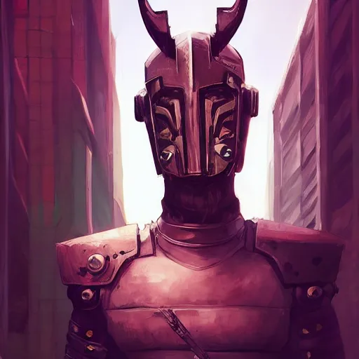 Image similar to cyberpunk viking helmet mask warrior goddess robot ninja fantasy, art gta 5 cover, official fanart behance hd artstation by jesper ejsing, by rhads, makoto shinkai and lois van baarle, ilya kuvshinov, ossdraws