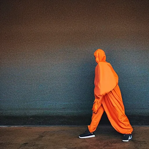 Prompt: the 2 0 2 2 award winning photo of justin bieber wearing a trash bag, cinematic, atmospheric, vivid, colorful, orange & teal, susan worsham photograph