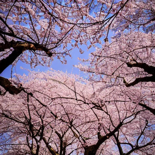 Image similar to looking up from under the cherry blossom trees f / 1. 9 6. 8 1 mm iso 4 0