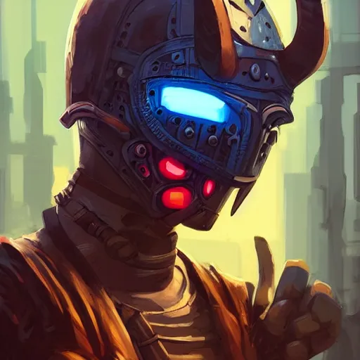 Image similar to cyberpunk viking helmet mask warrior goddess robot ninja fantasy, art gta 5 cover, official fanart behance hd artstation by jesper ejsing, by rhads, makoto shinkai and lois van baarle, ilya kuvshinov, ossdraws