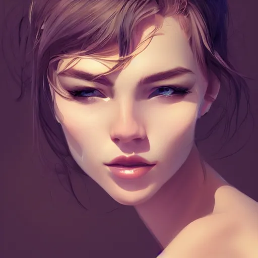 Prompt: a beautiful woman with smooth face and smooth jawline, artstation, digital art, detailed, sharp