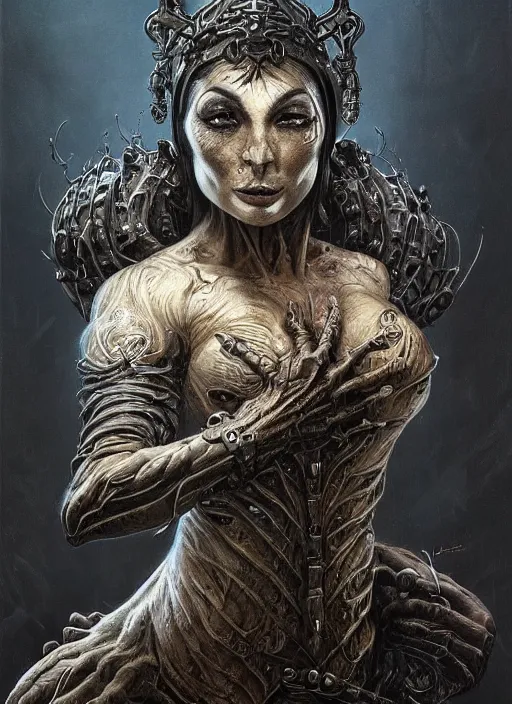 Prompt: full portrait of dunkmaster, black metal shiny skin. intricate, elegant, highly detailed, centered, digital painting, artstation, concept art, smooth, sharp focus, illustration, artgerm, tomasz alen kopera, peter mohrbacher, donato giancola, joseph christian leyendecker, wlop, frank frazetta