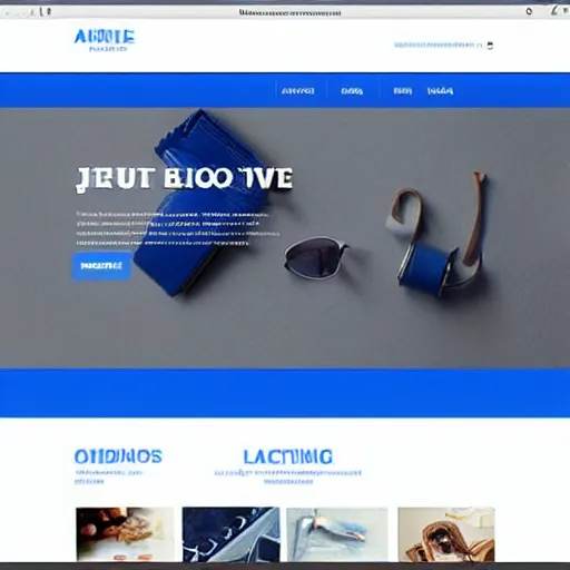 Image similar to a website template, blue theme