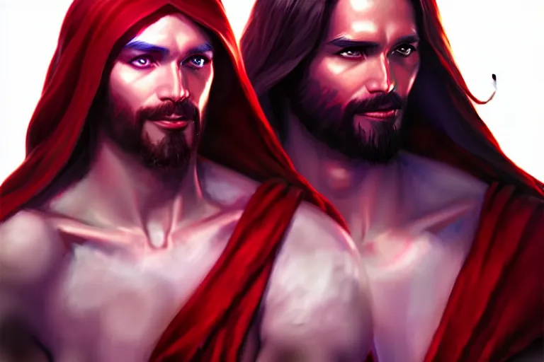 Image similar to the devil dressed as jesus christ ; art by artgerm ; digital art ; character art ; star wars