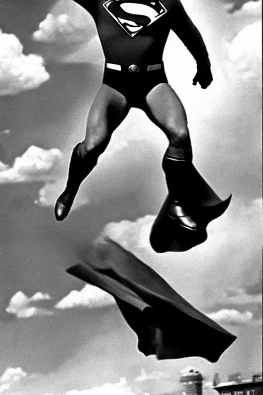 Image similar to rock hudson playing superman in 1 9 7 8, superhero movie