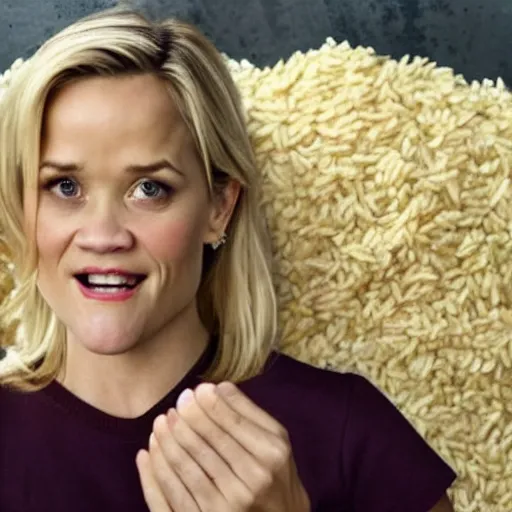 Image similar to a pile of rice with reece witherspoon face