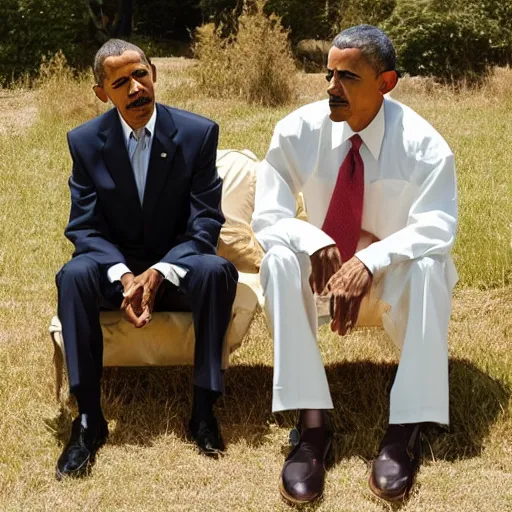 Prompt: Show leak of Walter white and Obama together