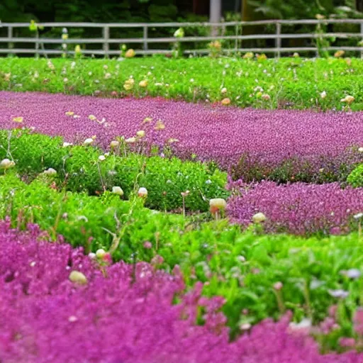 Image similar to Filed of babies growing next to flowers