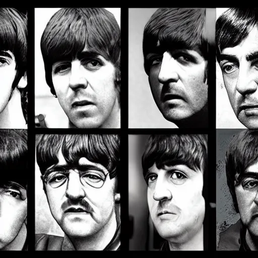 Prompt: the beatles lost member sclabadeia face portrait, realistic, hdr, clear image, hdd, rtx on, dynamic lighting, - n 9