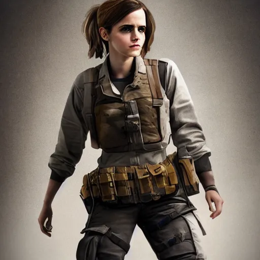 Image similar to Emma Watson a dressed as Catalan Terrorist in CSGO ,hyperrealistic, 8k UHD, studio photography, high quality, high detail, stunning lighting