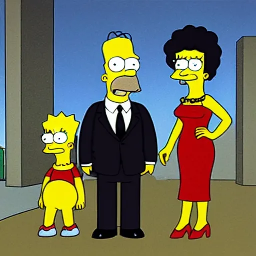 Prompt: david lynch in the simpsons