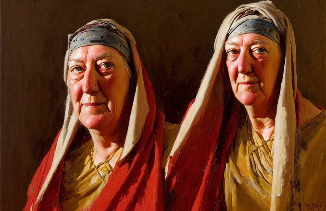 Prompt: portrait of mary beard!!!!!!!!!!!!!!!!!!!!!!!!!!!, detailed face, detailed painting, epic lighting, by ilya repin, phil hale and kent williams