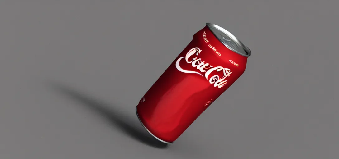 Image similar to 3 d render of a can of coke