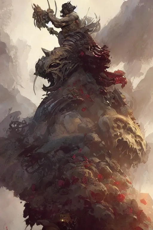 Image similar to epic flowers, by Frank Frazetta, Greg Rutkowski, Boris Vallejo, epic fantasy character art, Exquisite detail, post-processing, low angle, masterpiece, cinematic