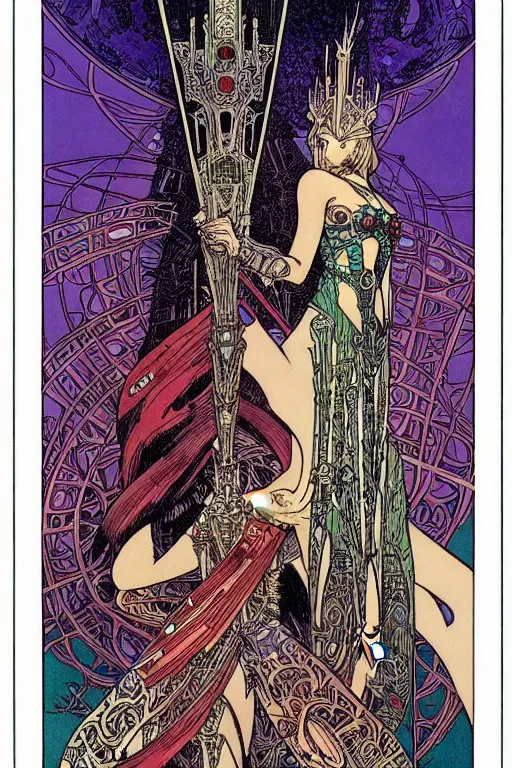 Image similar to !dream castle by Philippe Druillet and Mucha