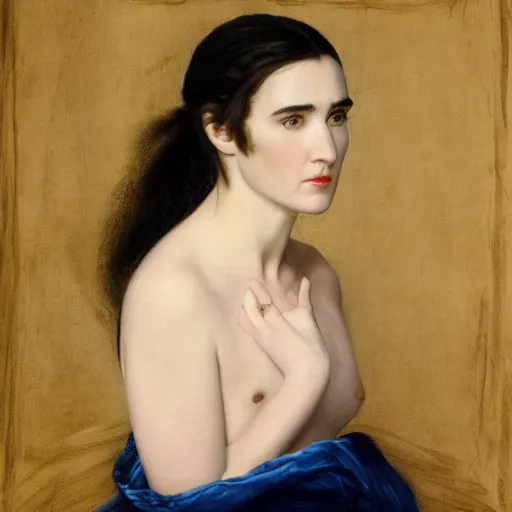 Image similar to jennifer connelly painted by ingres, david, photography