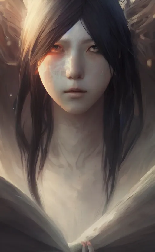 Image similar to a girl from final fantasy live action, sasuke uchiha, evocative, mystical night, very very very very detailed, award winning, masterpiece digital painting by greg rutkowski, alex grey, artstation, 4 k wallpaper