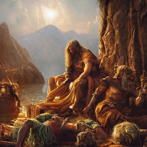 Image similar to epic masterpiece ordeal of the ancient sorrow traveller Ken Kelly, photorealistic, cinematic, fantastic reality, detailed and beautiful faces, intricate, detailed, dramatic lighting, establishing shot, 8k resolution – W 1024