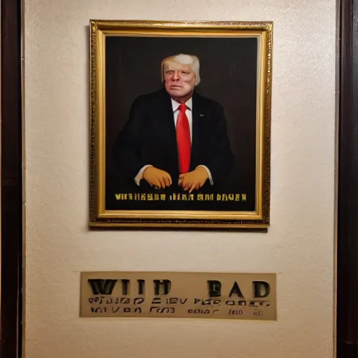 Image similar to richard d james poster on the wall of the white house