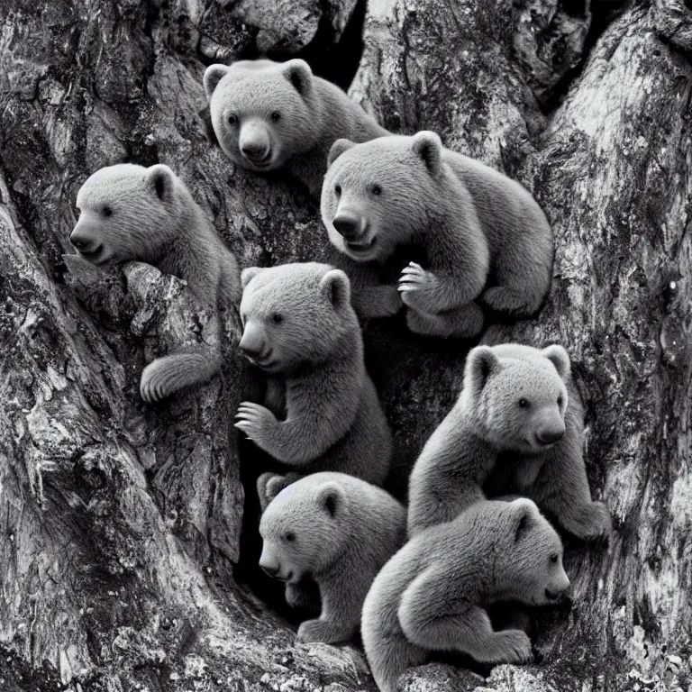 Prompt: national geographic photo of wild gummy bears wildlife photograph by ansel adams