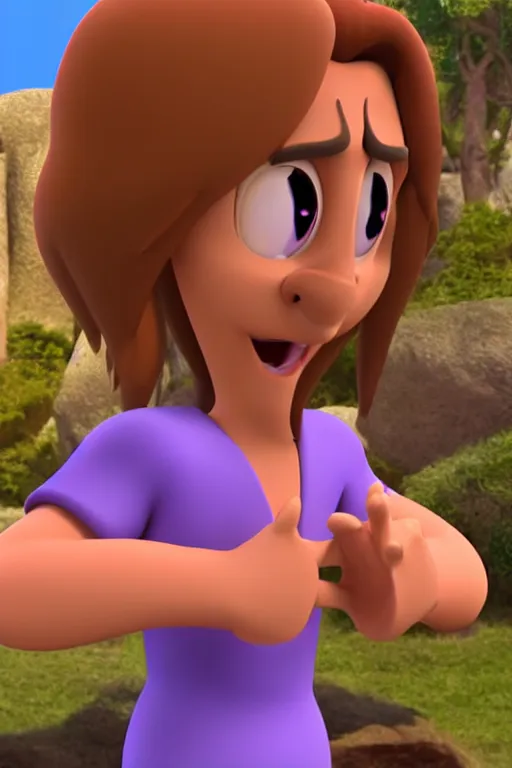 Prompt: disney 3 d animation of braco the gazer