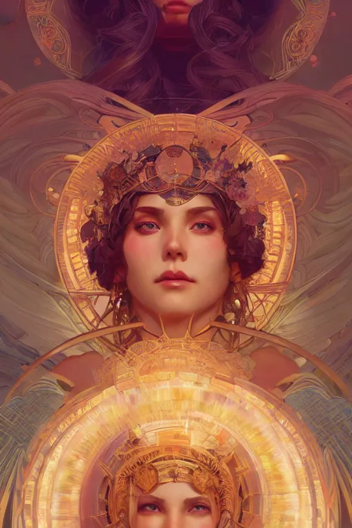 Image similar to goddess of all the goddesses from every place ever, highly detailed, digital painting, artstation, concept art, smooth, sharp focus, illustration, Unreal Engine 5, 8K, art by Ross Tran and greg rutkowski and alphonse Mucha