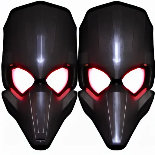 Image similar to symmetrical!! cybernetic ski - mask designs, very photo realistic, mecha inspired, dystopian, pinterest, shutterstock, aliexpress, unreal engine