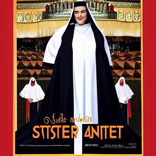 Image similar to kate winslet as nun in sister act, movie poster