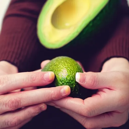 Image similar to hand holding an avocado