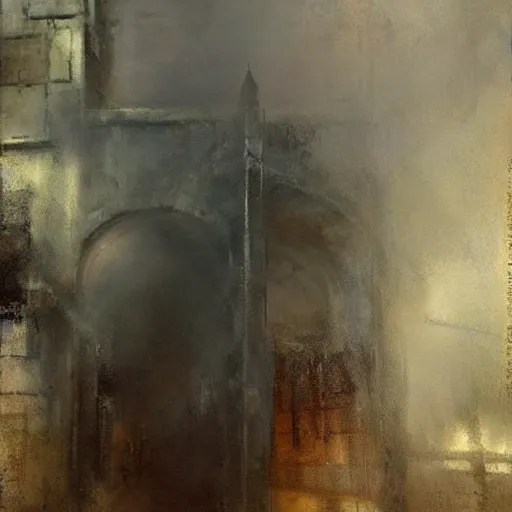 Image similar to heaven gates painting by jeremy mann