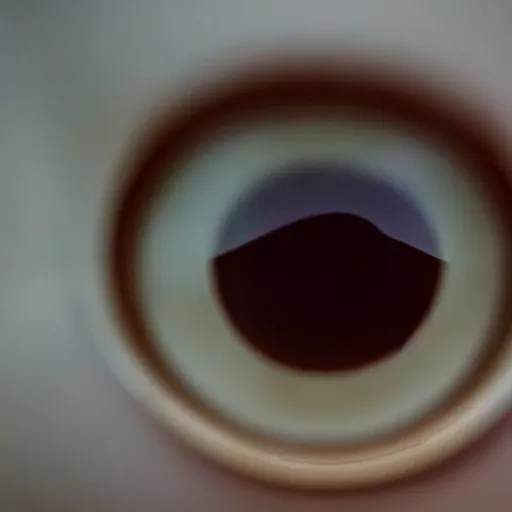 Prompt: Fisheye lens photo of close up of Evil Bert's evil looking face