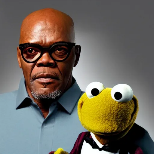 Image similar to Samuel L Jackson as a Muppet