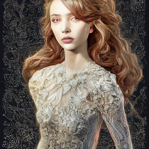 Image similar to the portrait of an absurdly beautiful, graceful, elegant, sophisticated, young girl made up of lemons, an ultrafine hyperdetailed illustration by kim jung gi, irakli nadar, intricate linework, bright colors, octopath traveler, final fantasy, unreal engine 5 highly rendered, global illumination, radiant light, detailed and intricate environment