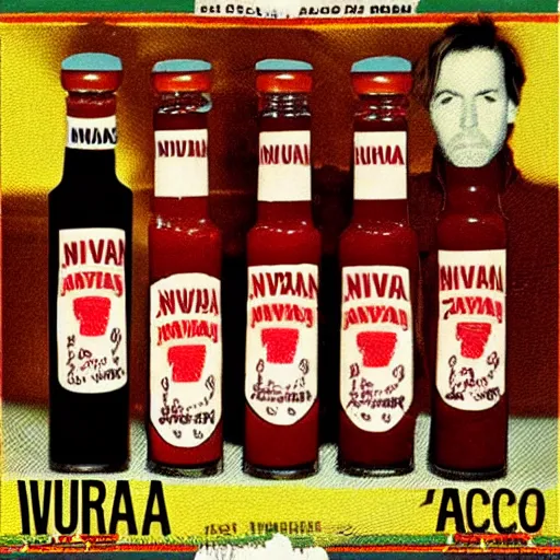 Image similar to nirvana tabasco sauce album cover