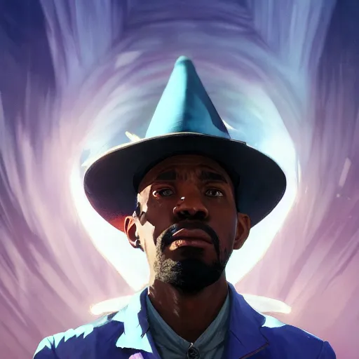 Image similar to highly detailed portrait, black mage, in gta v, stephen bliss, unreal engine, fantasy art by greg rutkowski, loish, rhads, ferdinand knab, makoto shinkai and lois van baarle, ilya kuvshinov, rossdraws, tom bagshaw, global illumination, radiant light, detailed and intricate environment