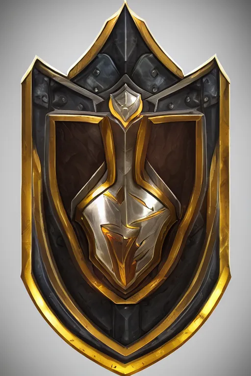 Image similar to shield fantasy epic legends game icon stylized digital illustration radiating a glowing aura global illumination ray tracing hdr fanart arstation by ian pesty and katarzyna da „ bek - chmiel