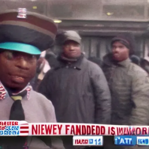Image similar to hamburglar at the jan 6 riots news footage cnn network television