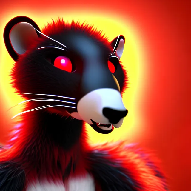 Image similar to furry - male - red - black - weasel - geistcaller - fursona uhd ue 5 visual novel pc game expressions, photorealistic